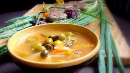 Рецепт легкой рыбной солянки