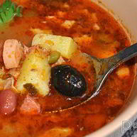 Рецепт Мясной солянки с фасолью