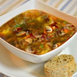 Рецепт Постной солянки грибной с сушеными грибами