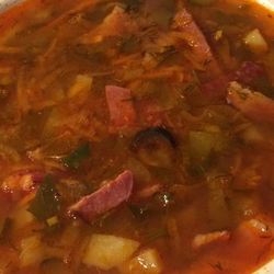 Рецепт Солянки мясной из колбасных изделий