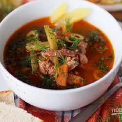 Рецепт Солянки на бульоне из говядины