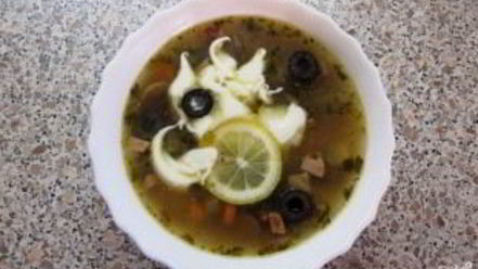 Рецепт солянки с маслинами