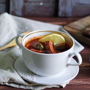 Рецепт Солянки с оливками