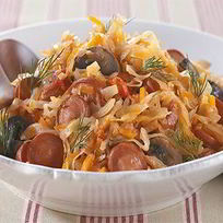 Солянка с сосисками в мультиварке