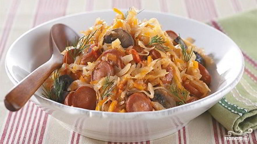 Рецепт солянки с сосисками в мультиварке