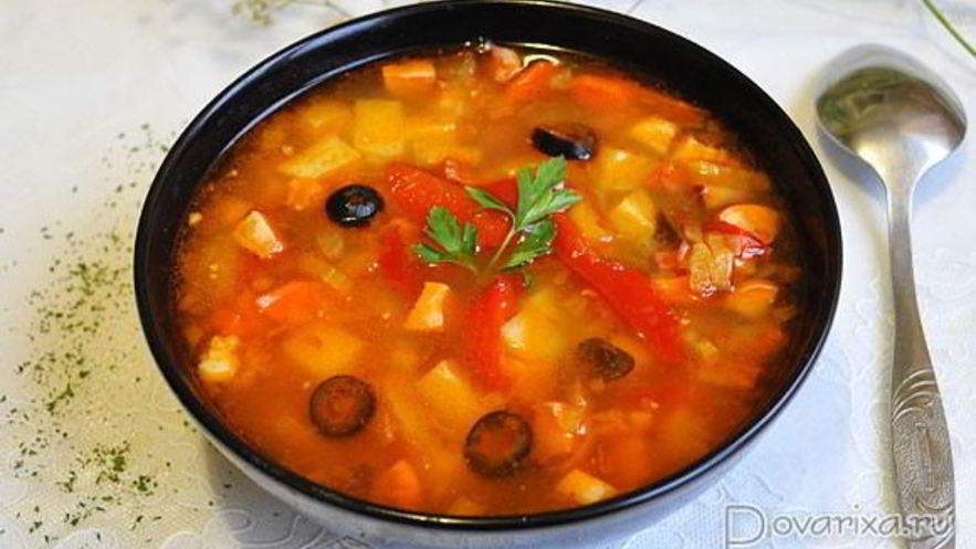 Рецепт солянки со сладким перцем