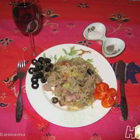 Солянка тушеная свиная с вешенками