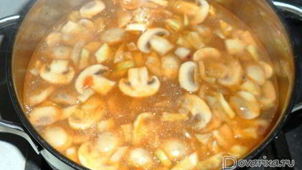 Рецепт супа-солянки с грибами и капустой