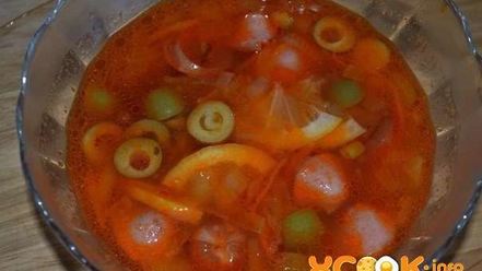 Рецепт супа солянка с сосисками