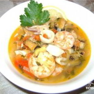 Рецепт Супа из морского коктейля