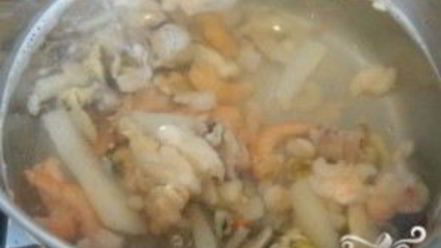 Рецепт супа из морского коктейля