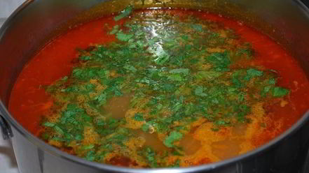 Рецепт густого супа харчо с айвой