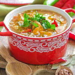 Рецепт Пряного супа харчо с курицей