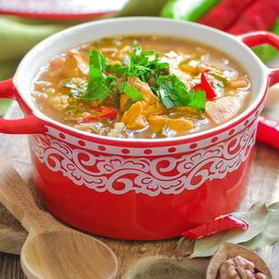 Рецепт Пряного супа харчо с курицей