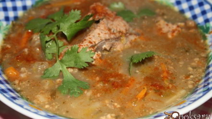 Рецепт супа харчо с грецкими орехами
