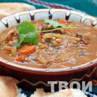 Рецепт Супа Харчо с соусом Ткемали