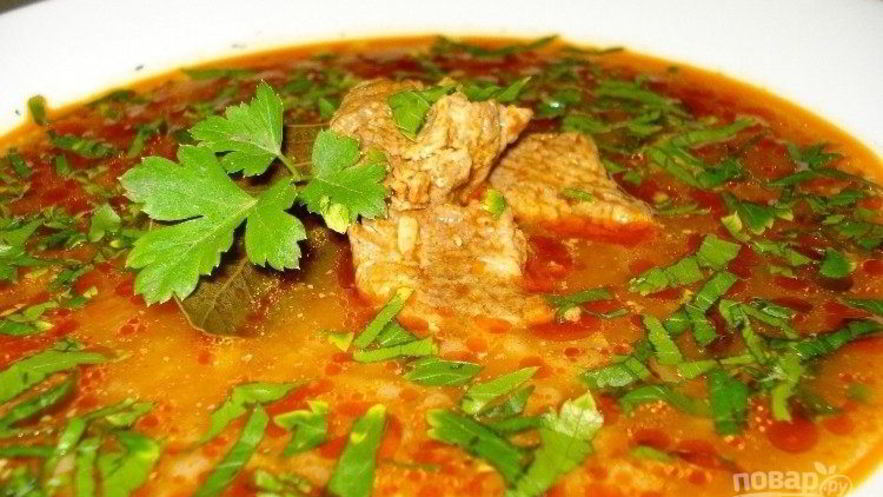 Рецепт супа харчо с томатной пастой