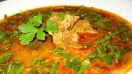 Рецепт супа харчо с томатной пастой