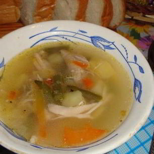 Рецепт Супа куриного со стручковой фасолью