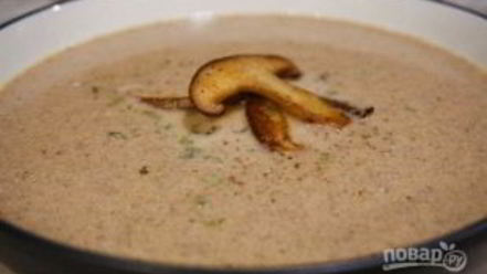 Рецепт грибного супа-пюре на сливках