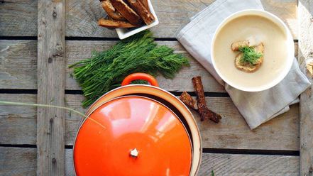 Рецепт грибного супа-пюре со сливками