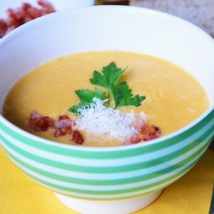 Рецепт Картофельного супа-пюре с беконом
