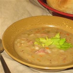 Рецепт Картофельного супа-пюре с грибами и ветчиной