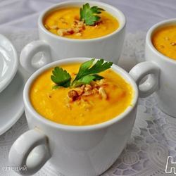 Рецепт Морковна-сливочного суп-пюре с карри и ананасами