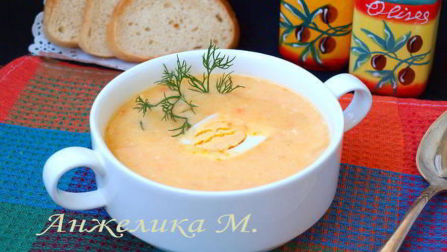 Рецепт овощного супа-пюре с плавленым сыром