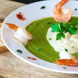 Рецепт Рыбного супа-пюре с брокколли и креветками