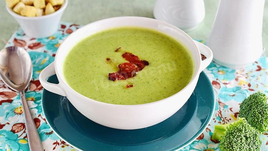 Рецепт супа пюре из брокколи с сыром