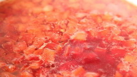 Рецепт супа-пюре из свеклы с яблоками и крем-сыром