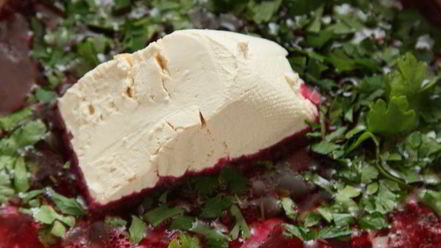 Рецепт супа-пюре из свеклы с яблоками и крем-сыром