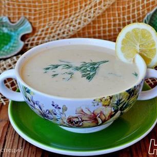 Рецепт Супа-пюре с красной рыбой, картофелем и укропом