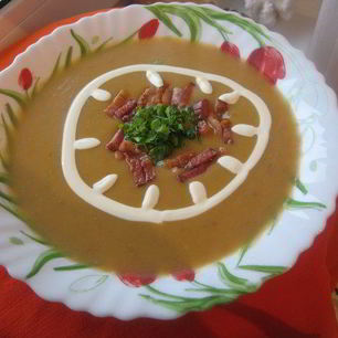 Рецепт Супа-пюре с тыквой на бульоне из сухих белых грибов