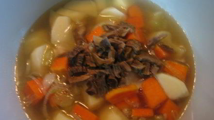 Рецепт супа-пюре с тыквой на бульоне из сухих белых грибов