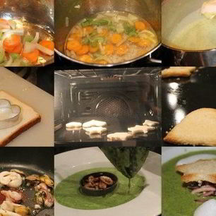 Рецепт Супа-пюре со шпинатом и морепродуктами