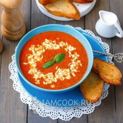 Рецепт Томатного супа-пюре с базиликом