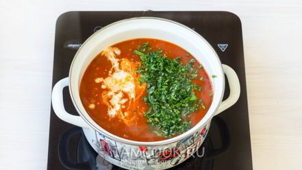 Рецепт томатного супа-пюре с базиликом