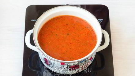 Рецепт томатного супа-пюре с базиликом