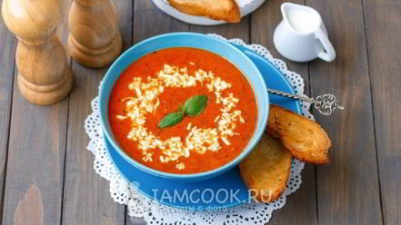 Рецепт томатного супа-пюре с базиликом