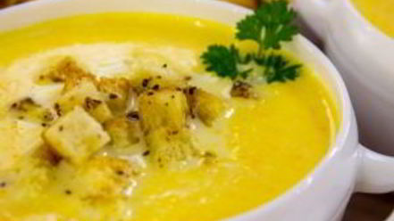 Рецепт тыквенного супа-пюре с ароматными сухариками