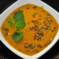 Рецепт Тыквенного супа-пюре с чечевицей
