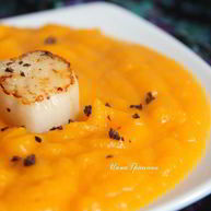 Рецепт Тыквенного супа-пюре с гребешками