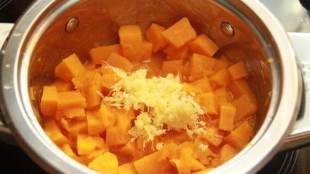 Рецепт тыквенного супа-пюре с гребешками