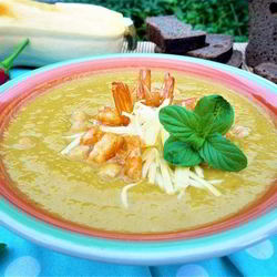 Рецепт Тыквенного супа-пюре с нутом и креветками