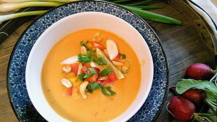 Рецепт вегетарианского супа-пюре из батата