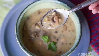 Рецепт Супа с фасолью и грибами