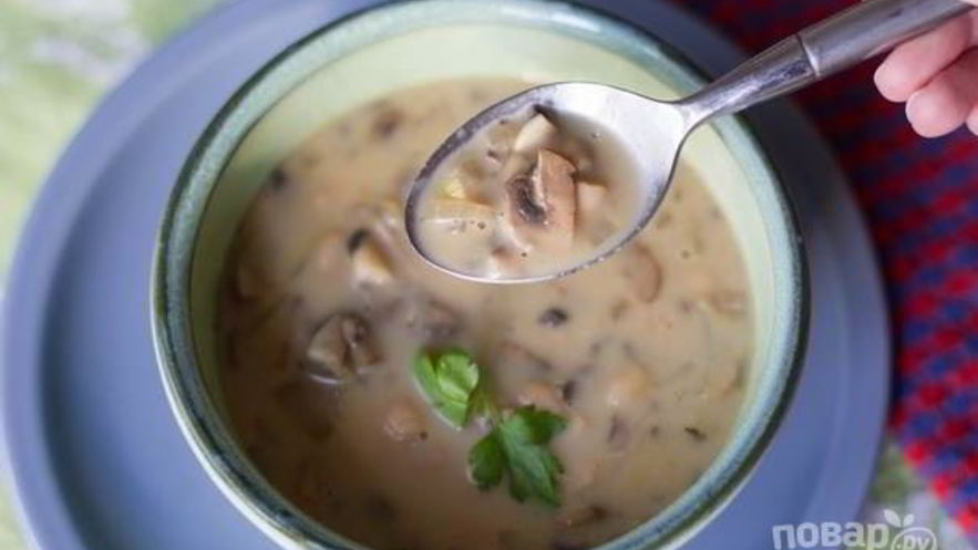 Рецепт супа с фасолью и грибами