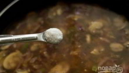 Рецепт супа с фасолью и грибами